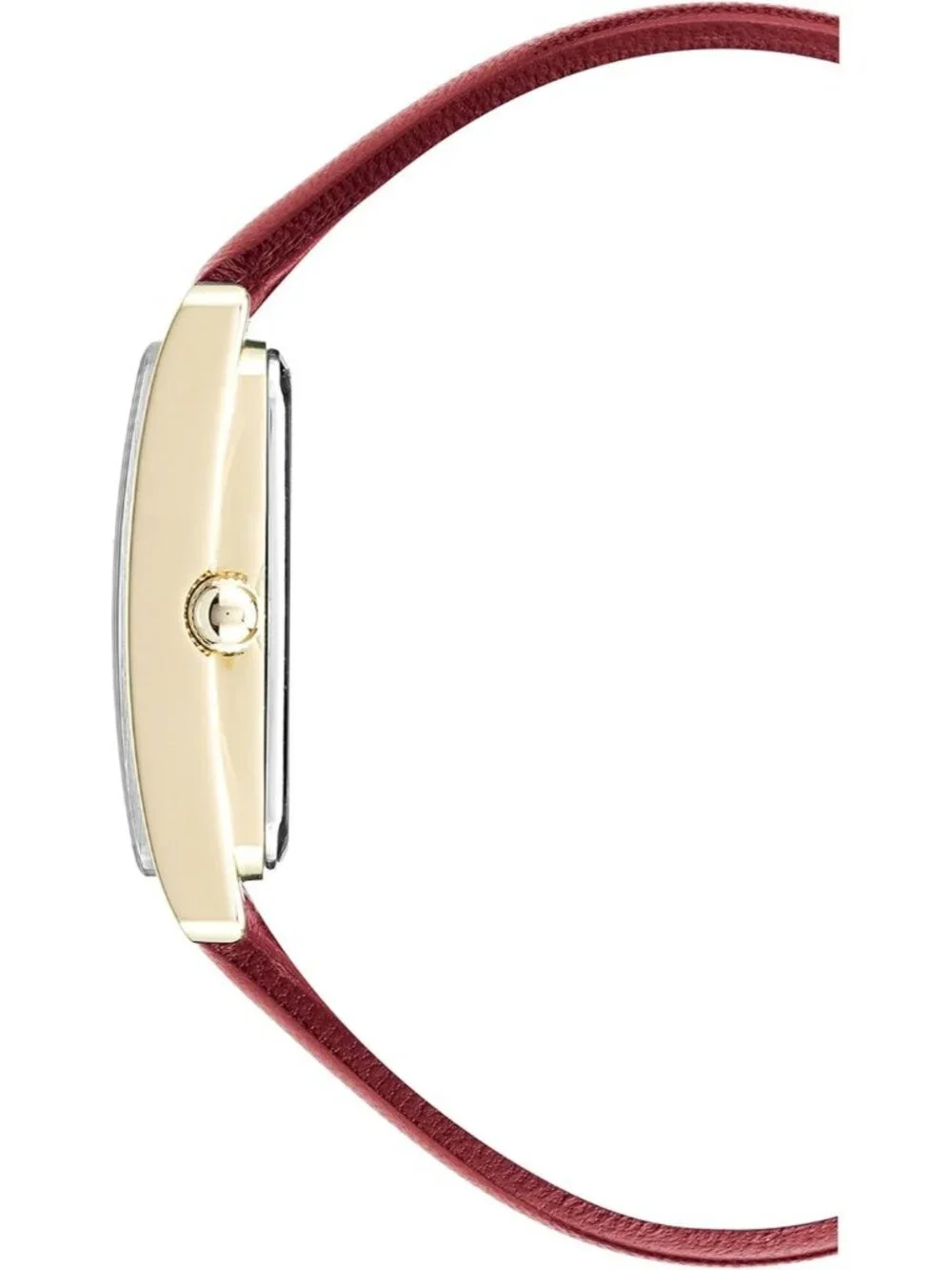 Anne Klein Women's Red And Gold Leather Strap Analog Quartz Solid Luxury Watch
